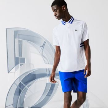 Lacoste SPORT x Novak Djokovic Breathable Ultra-Dry Polo - Polo Pánské Bílé / Blankyt | CZ-Ahfn6w